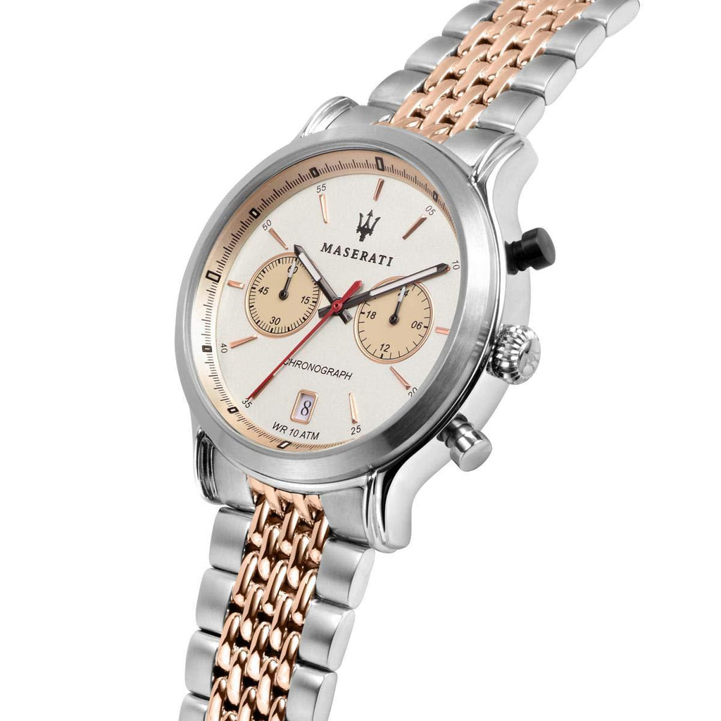 Maserati Legend 42 mm Chronograph Ivory Dial Men's Watch R8873638002