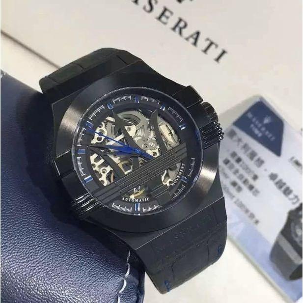 Maserati Potenza Black Dial Black Leather Men's Watch R8821108009 Secondary image