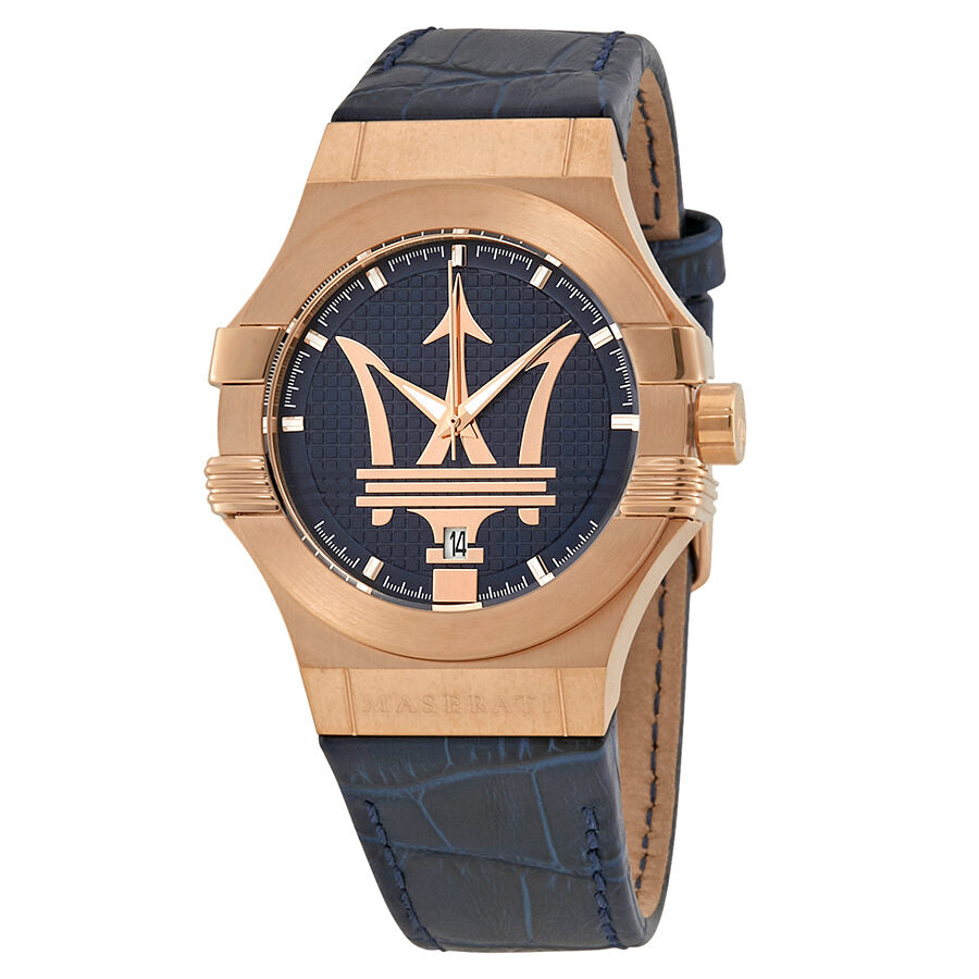 Maserati Potenza Blue Dial Blue Leather Men's Watch R8851108027 Main image