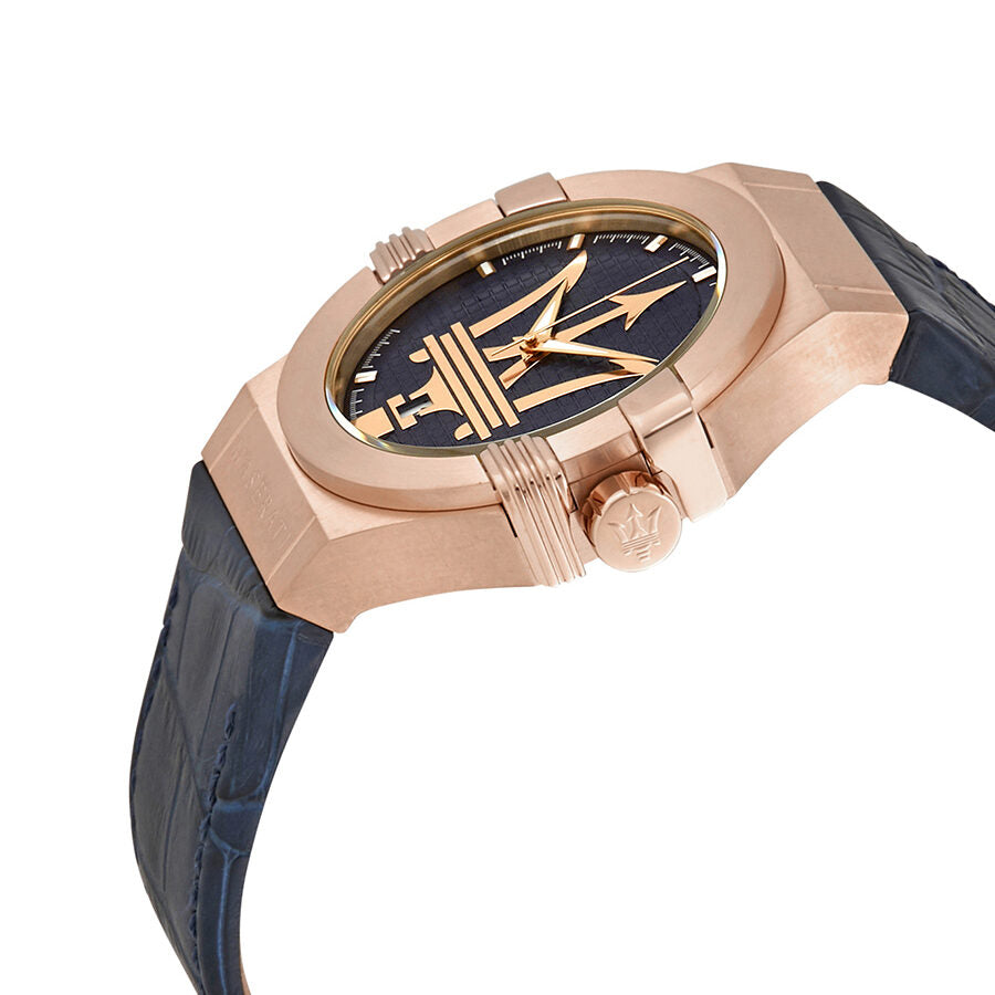Maserati Potenza Blue Dial Blue Leather Men's Watch R8851108027 Secondary image