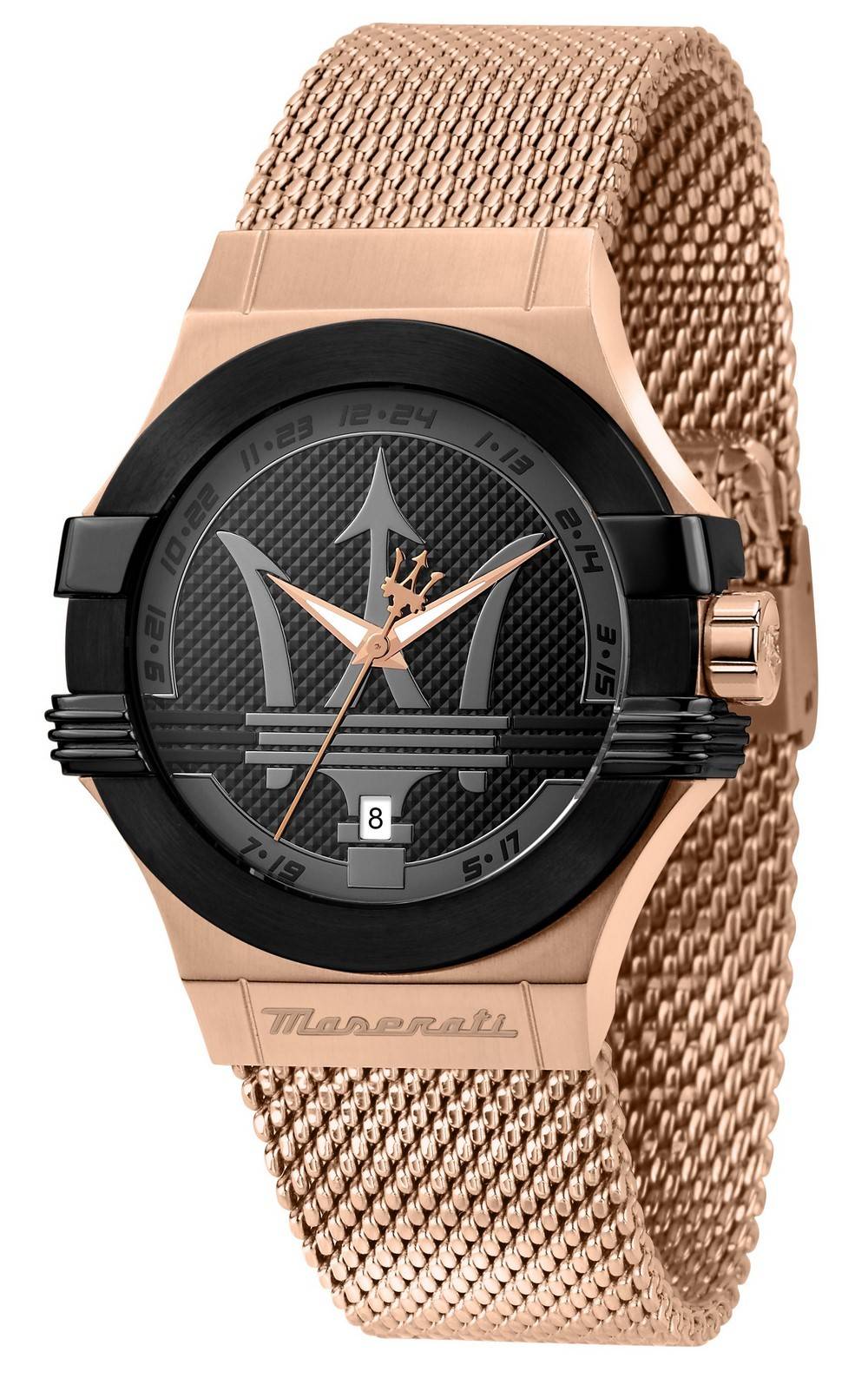 Maserati Potenza Roségouden Mesh Armband Unisex Horloge R8853108009 Hoofdafbeelding