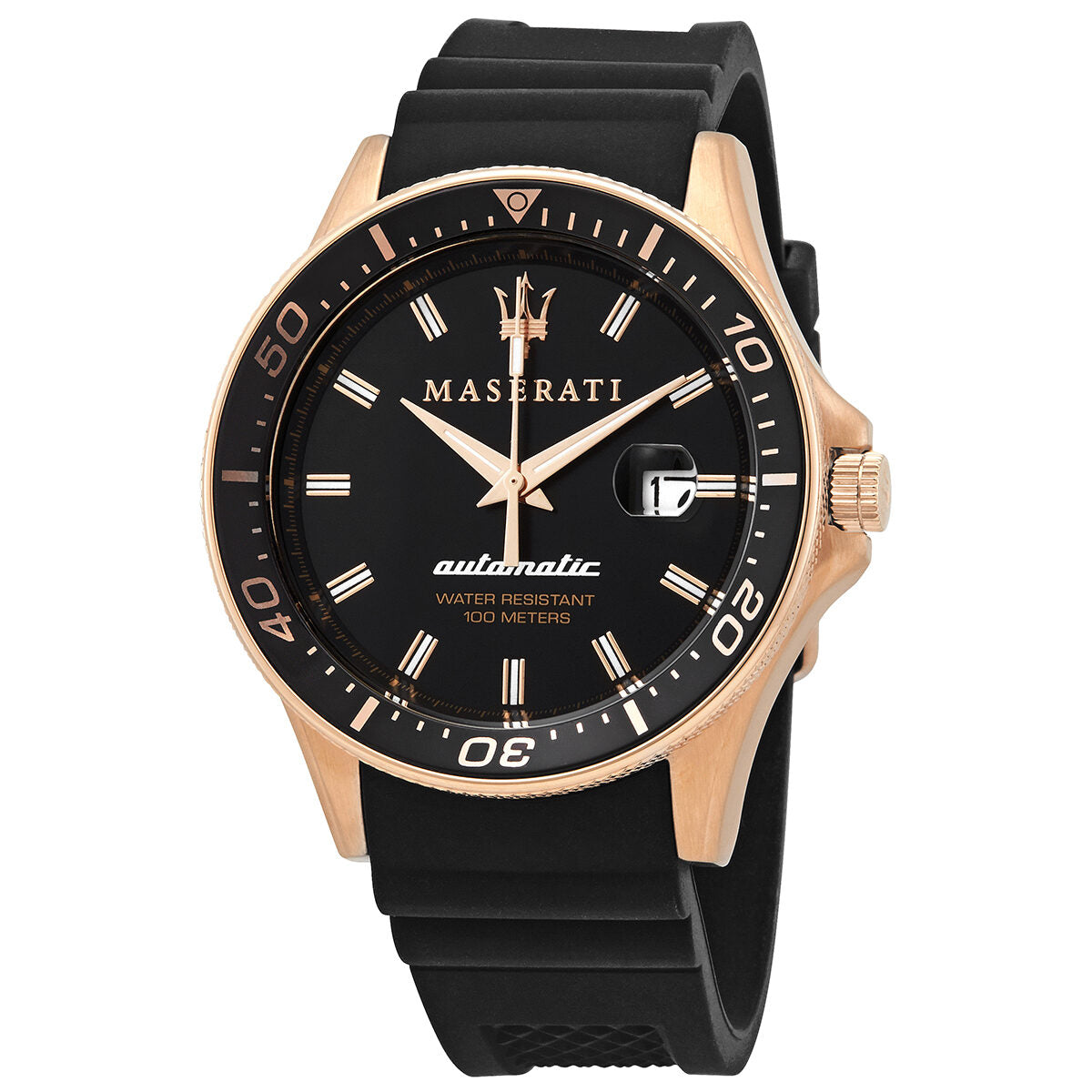 Maserati Sfida Automatic Black Dial Men's Watch R8821140001 Hoofdafbeelding