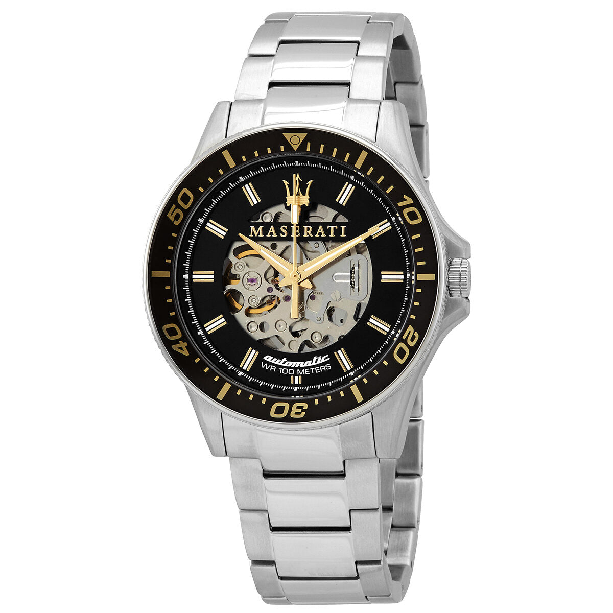 Maserati Sfida Automatic Herenhorloge met zwarte wijzerplaat R8823140002 Hoofdafbeelding