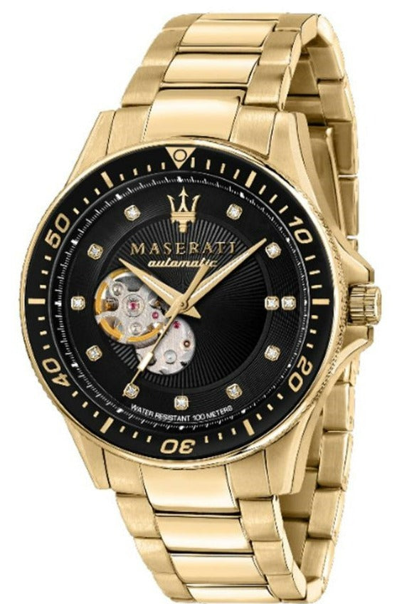 Maserati Sfida Black/Yellow Gold-Toned Men's Watch R8823140003 Hoofdafbeelding