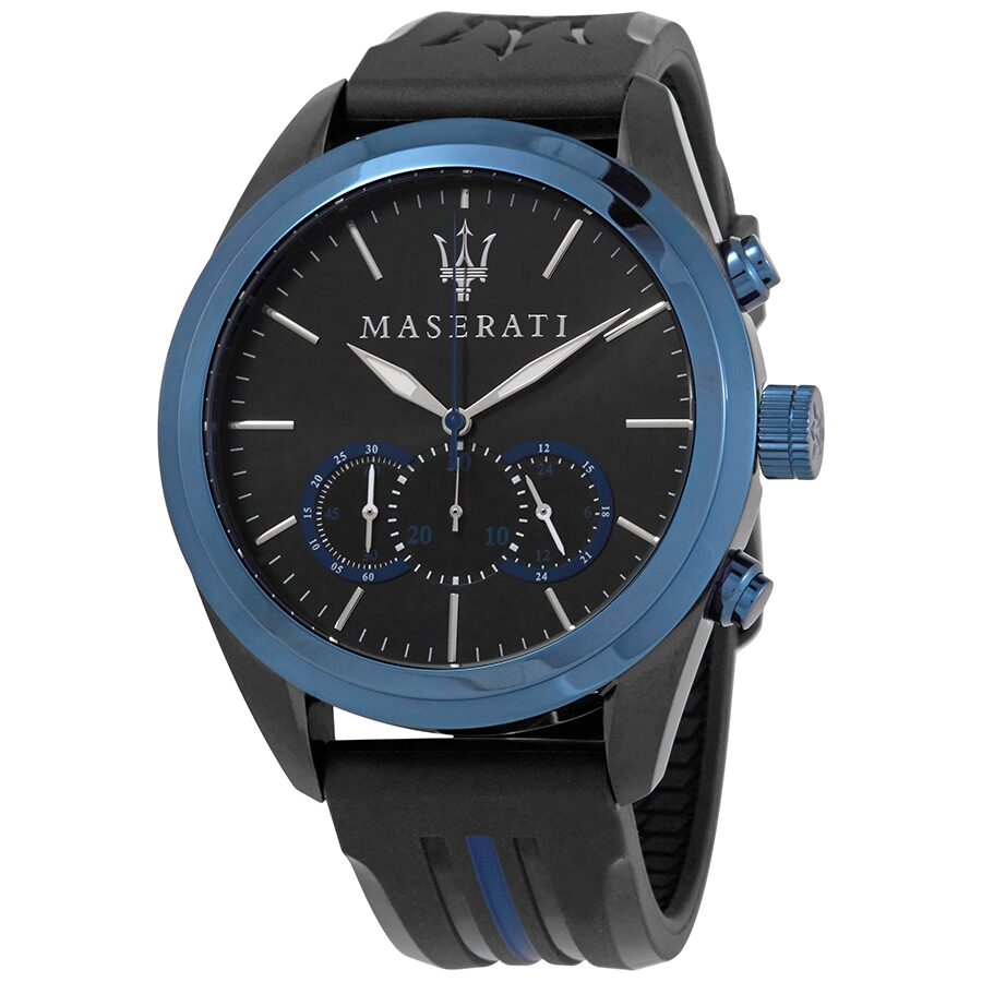 Maserati Traguardo Chronograph Black/Blue Dial Men's Watch R8871612006 Hoofdafbeelding