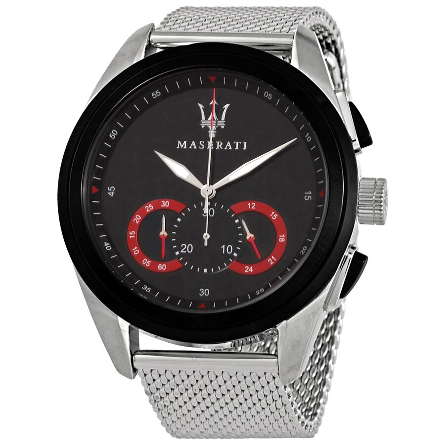 Maserati Traguardo Chronograph Black Dial Men's Watch R8873612005 Hoofdafbeelding