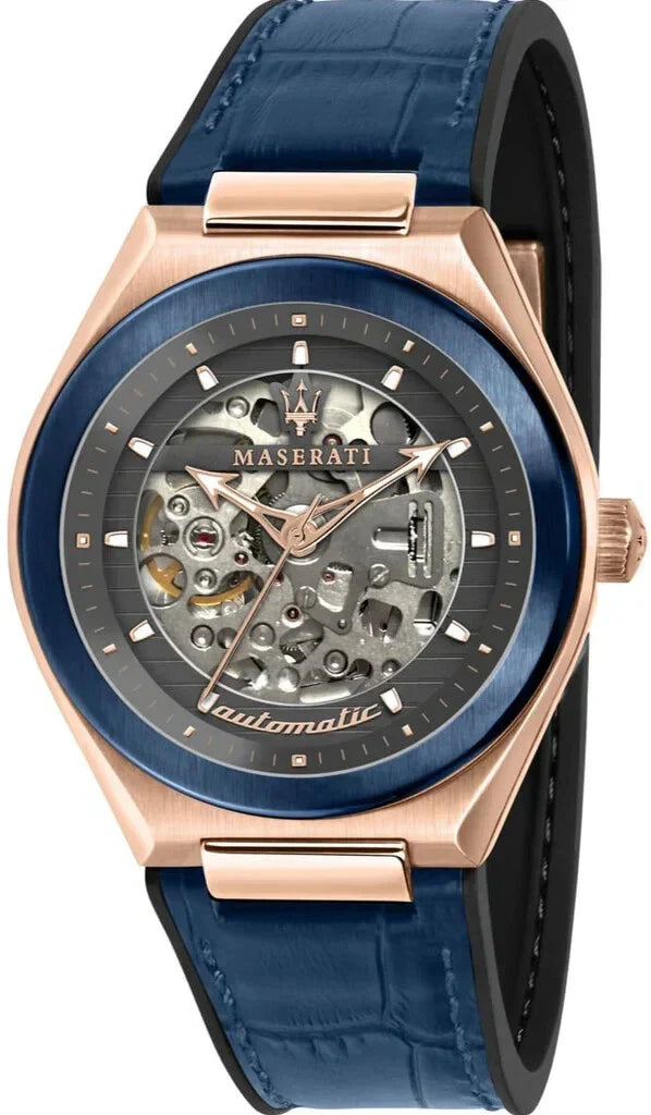 Maserati Triconic Men's Automatic Black Skeleton Dial Watch R8821139001 Main image