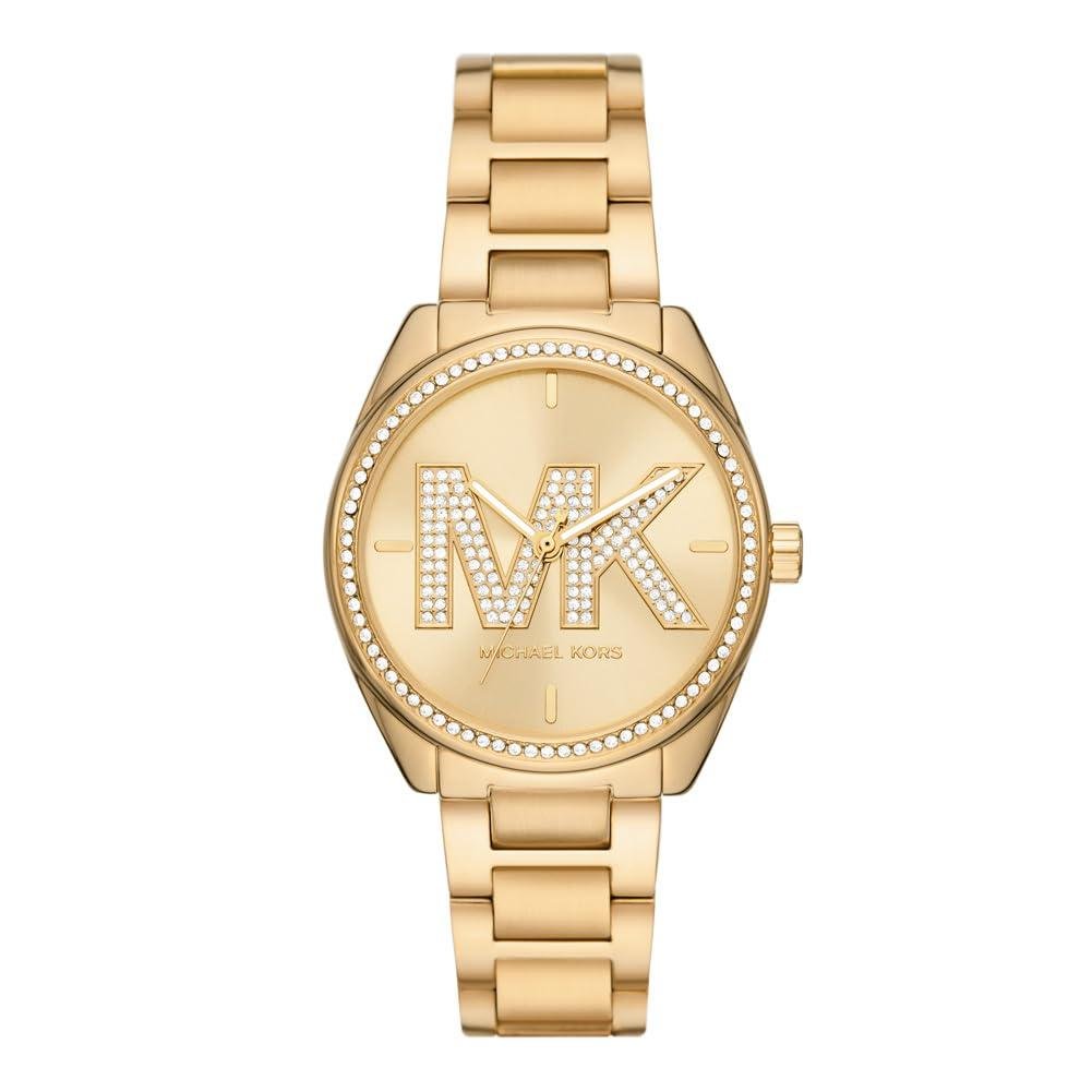 Michael Kors Janelle Pavé Logo Dial Gold Women's Watch - MK7381 Hoofdafbeelding