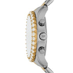 Michael Kors Berkley Chronograph Silver Dial Two Tone Steel Strap Watch For Women - MK7415