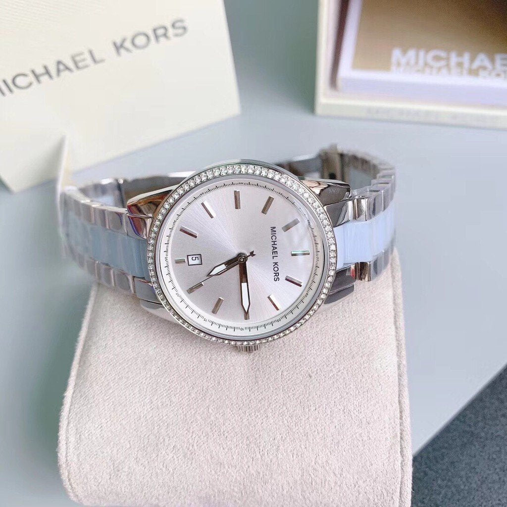 Michael Kors Parker Blue aand Silver Women's Watch - MK6348