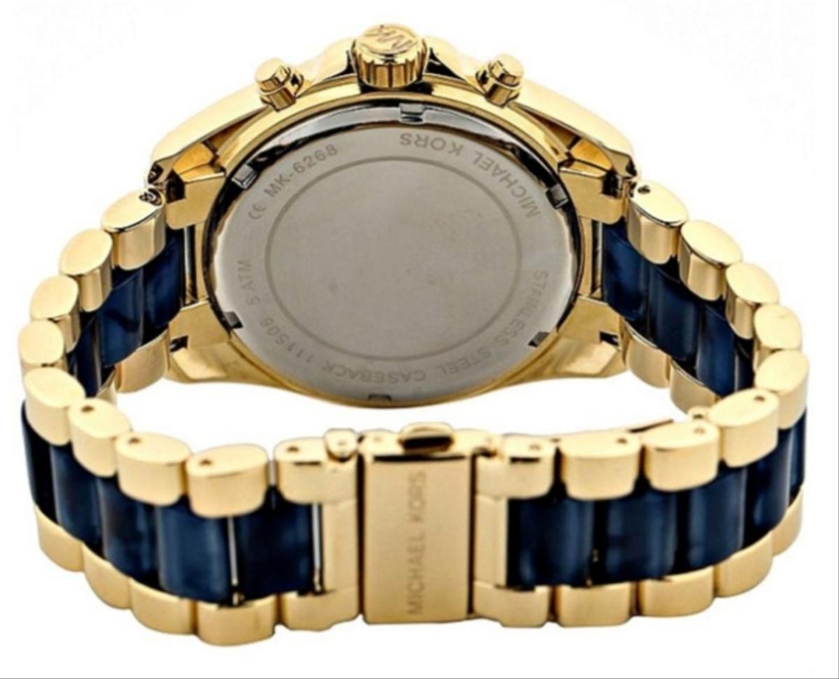 Michael Kors Bradshaw Chronograaf Herenhorloge MK6268 met blauwe wijzerplaat Secundaire afbeelding