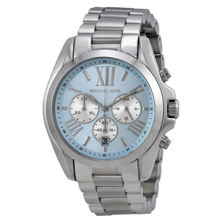 Michael Kors Bradshaw Chronograph Blue Dial Stainless Steel Ladies Watch Watch MK6099 Hoofdafbeelding