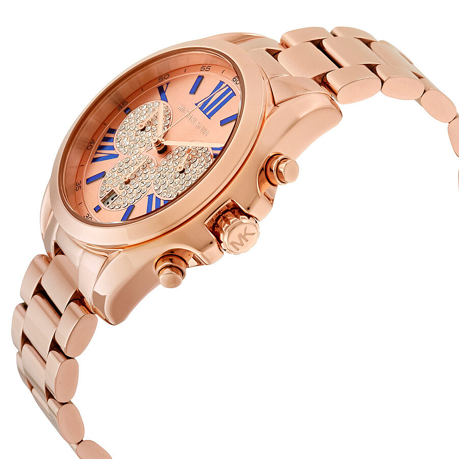 Michael Kors Bradshaw Chronograph Rose Gold Women's Watch - MK6321 Secundaire afbeelding