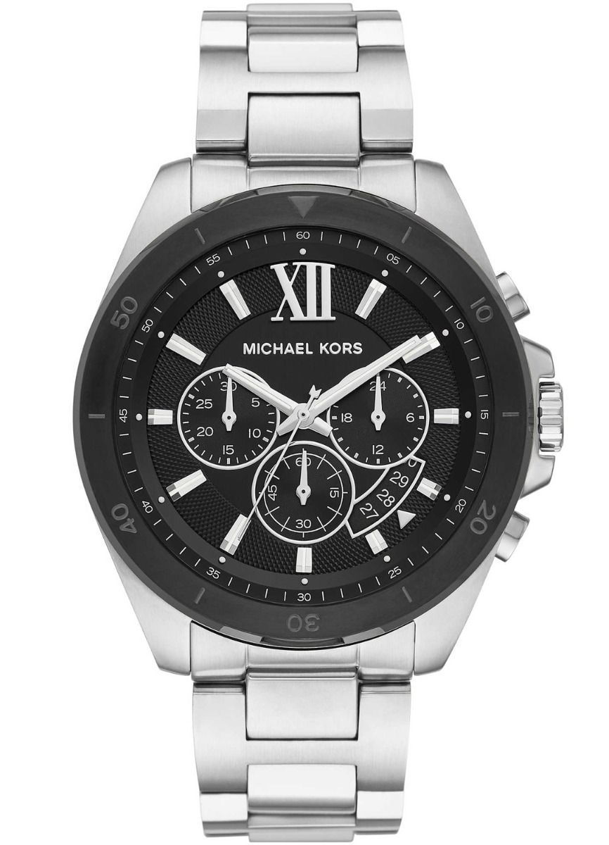 Michael Kors Brecken Chronograaf Herenhorloge met Zwarte Wijzerplaat en Zilveren Kast - MK8847 Hoofdafbeelding