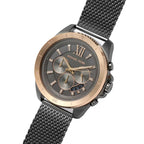 Michael Kors Brecken Chronograph Grey Dial Black Mesh Men's Watch - MK8868