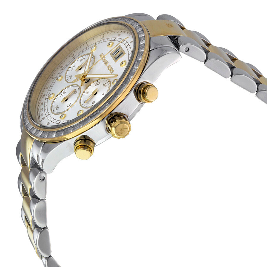 Michael Kors Brinkley Chronograpgh Silver Dial Ladies Watch MK6188 Secundaire afbeelding