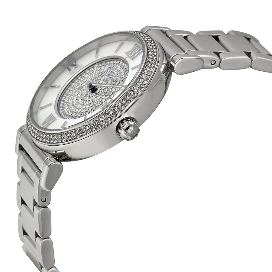 Michael Kors Caitlin Silver Crystal Pave dameshorloge in zilverkleur - MK3355 Secundaire afbeelding