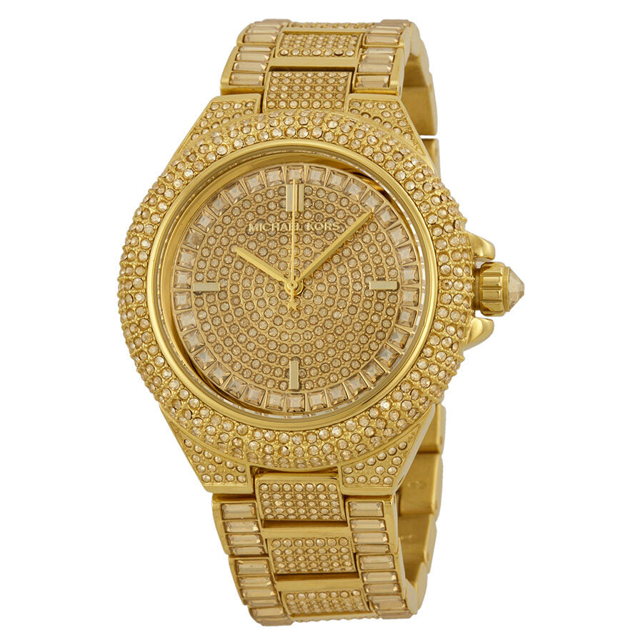 Michael Kors Camille Crystal Encrusted Gold Women's Watch - MK5720 Hoofdafbeelding