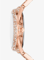 Michael Kors Camille Multifunctional Crystals Rose Gold Dial Rose Gold Steel Strap Watch for Women - MK6961