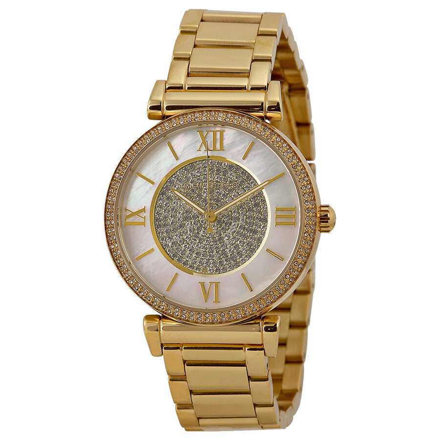 Michael Kors Catlin MOP Dial Gold Women's Watch - MK3332 Hoofdafbeelding