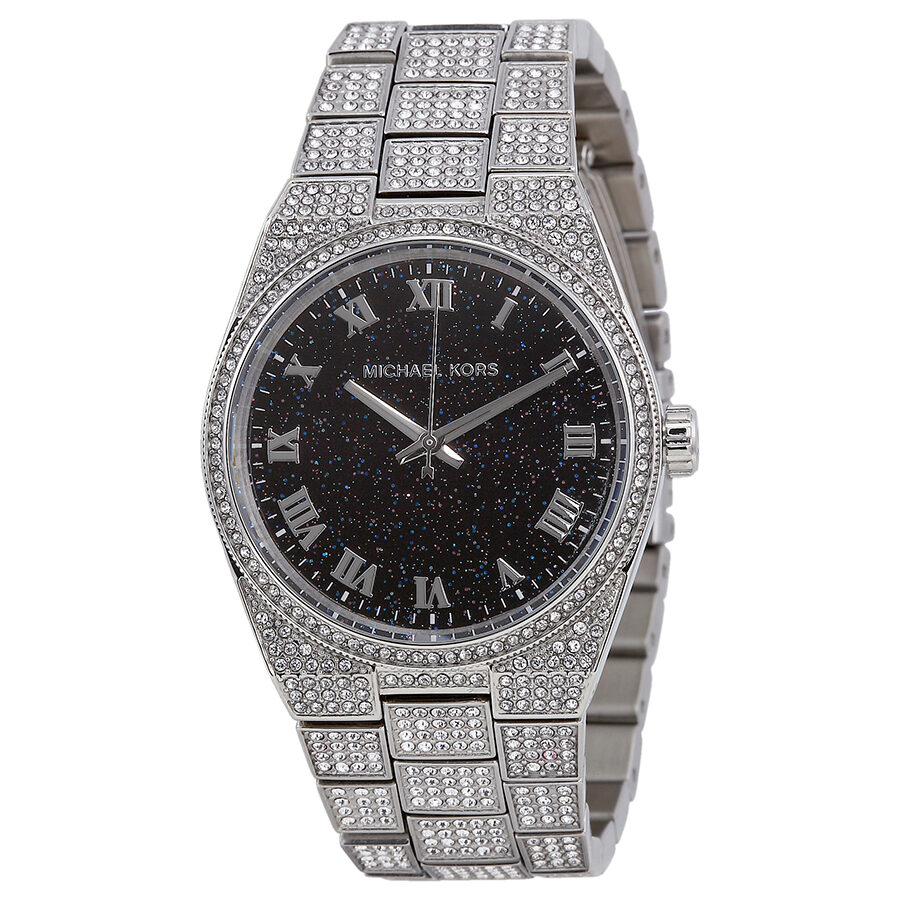 Michael Kors Channing Black Crystal Pave Silver Women's Watch - MK6089 Hoofdafbeelding