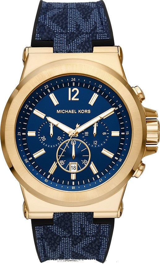 Michael Kors Oversized Dylan Chronograph Blue Silicone Strap Men's Watch -  MK8936 Main image