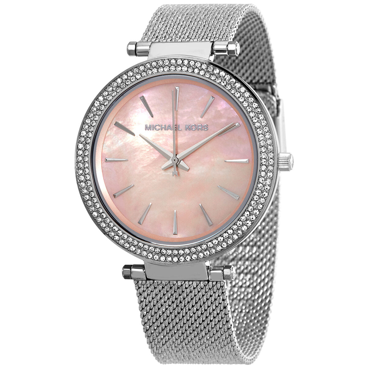 Michael Kors Darci Pink MOP Dial Silver Mesh Women's Watch - MK4518 Hoofdafbeelding
