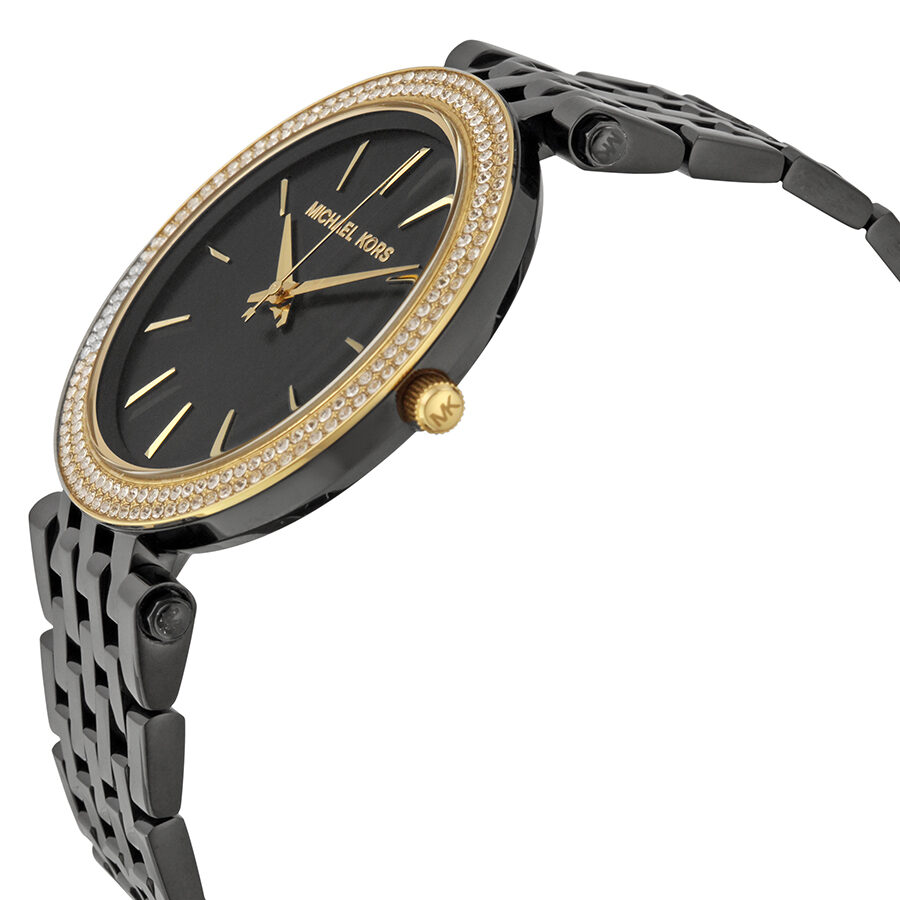 Michael Kors Darci dameshorloge met zwarte wijzerplaat en zwarte ionenplating - MK3322 Secundaire afbeelding