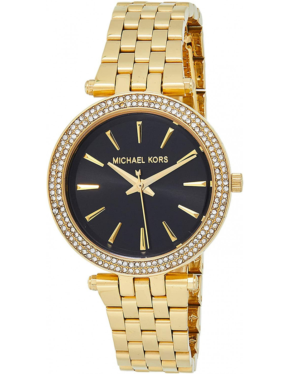 Michael Kors Darci Black Dial Ladies Gold Tone Crystal Pave Watch MK3738 Main image