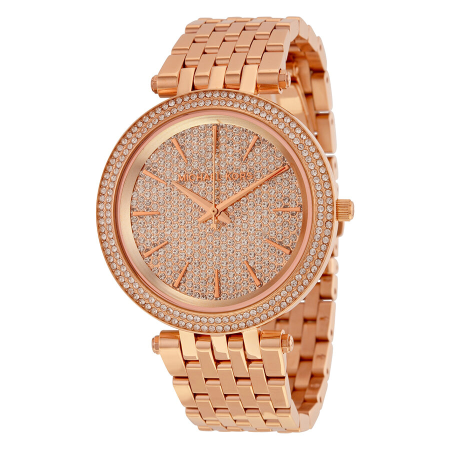 Michael Kors Darci Crystal Pave Dial Rose-gold Women's Watch - MK3439 Hoofdafbeelding