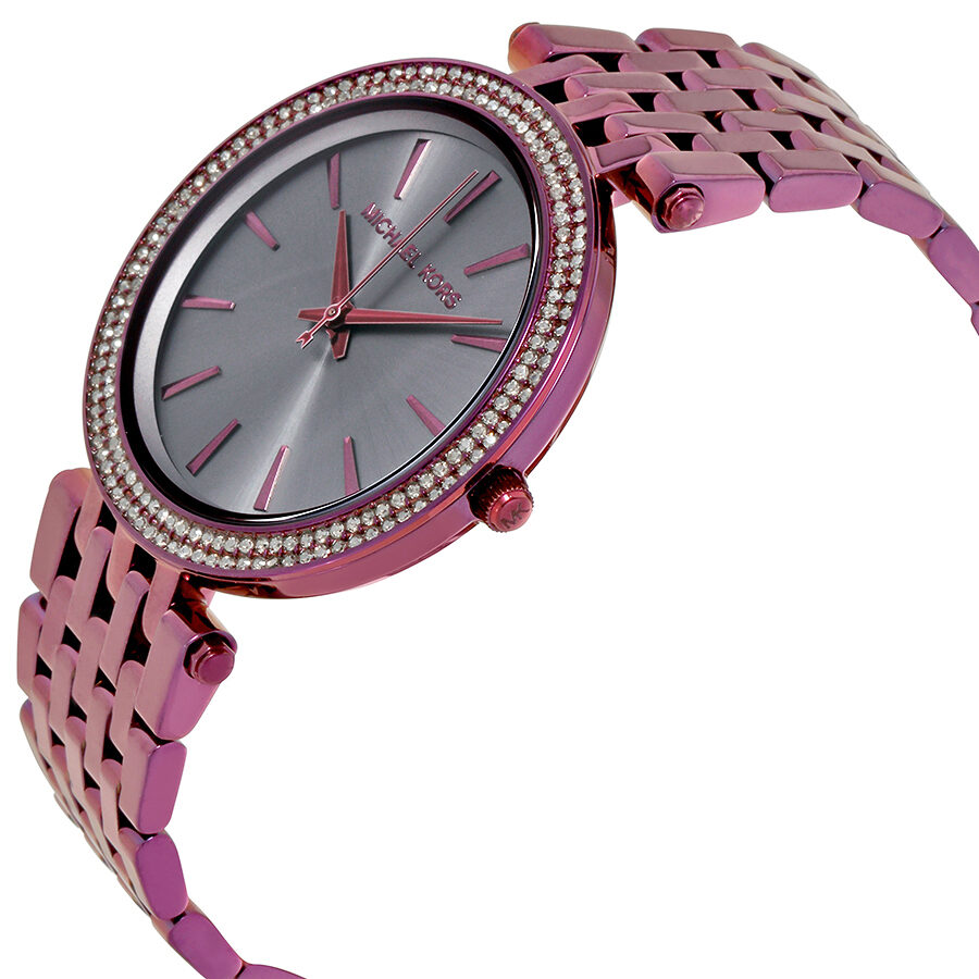 Michael Kors Darci Gunmetal Dial Plum Ion-Plated Women's Watch - MK3554 Secundaire afbeelding