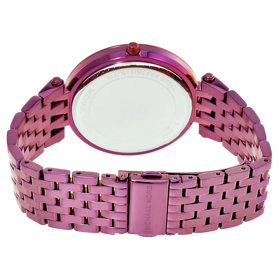 Michael Kors Darci Gunmetal Dial Plum Ion-Plated Women's Watch - MK3554