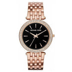 Michael Kors Darci Black Dial Rose Gold Women's Watch - MK3402