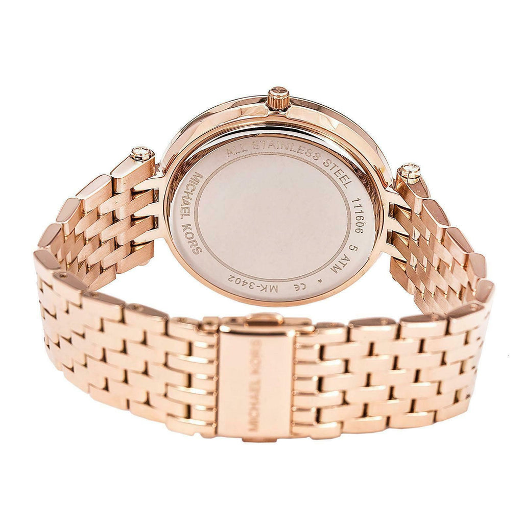 Michael Kors Darci Black Dial Rose Gold Women's Watch - MK3402