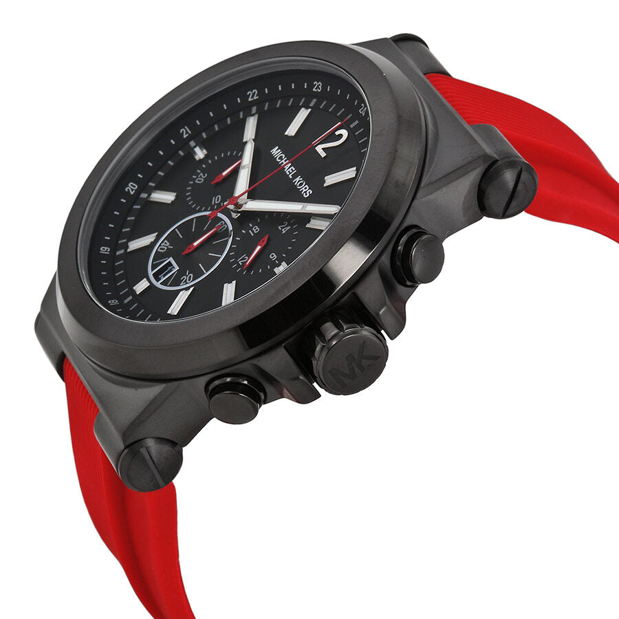 Michael Kors Dylan Chronograph Black Dial Red Silicone Men's Watch - MK8382 Secondary image