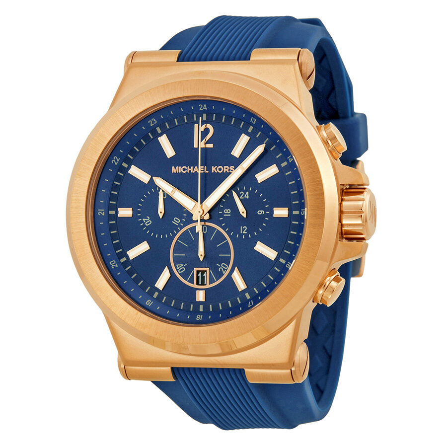 Michael Kors Dylan Chronograph Navy Dial and Silicone Strap Men's Watch - MK8295 Main image