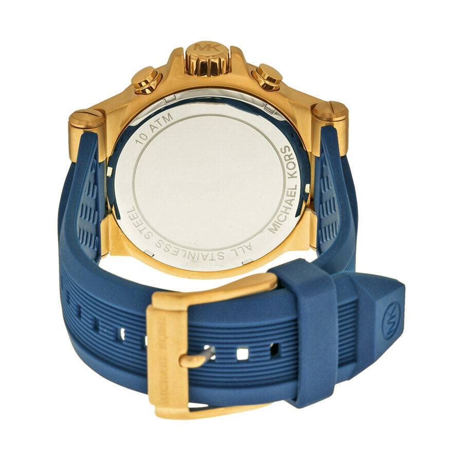 Michael Kors Dylan Chronograph Navy Dial and Silicone Strap Men's Watch - MK8295