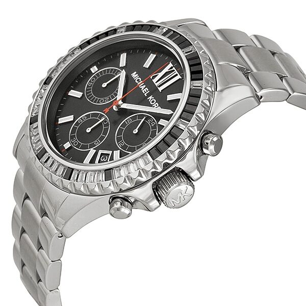 Michael Kors Everest Chronograaf Dameshorloge met Zwarte Wijzerplaat en Zilveren Kast - MK5753 Secundaire afbeelding