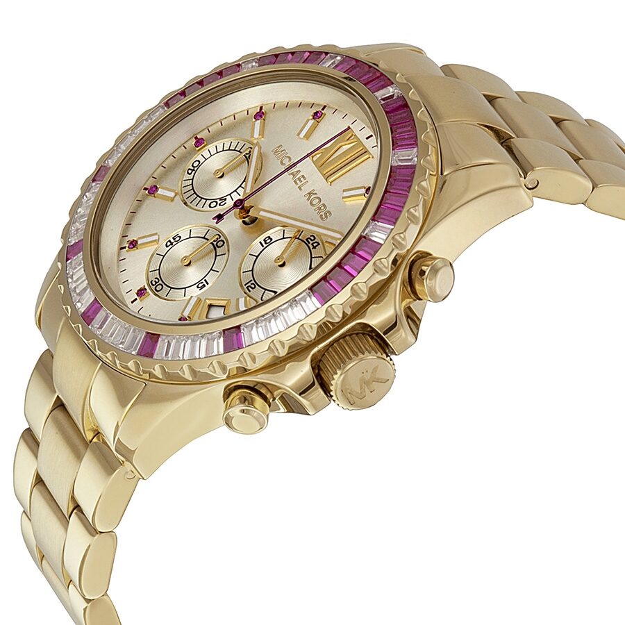 Michael Kors Everest Chronograph Champagne Dial Gold-tone Ladies Watch Secondary image