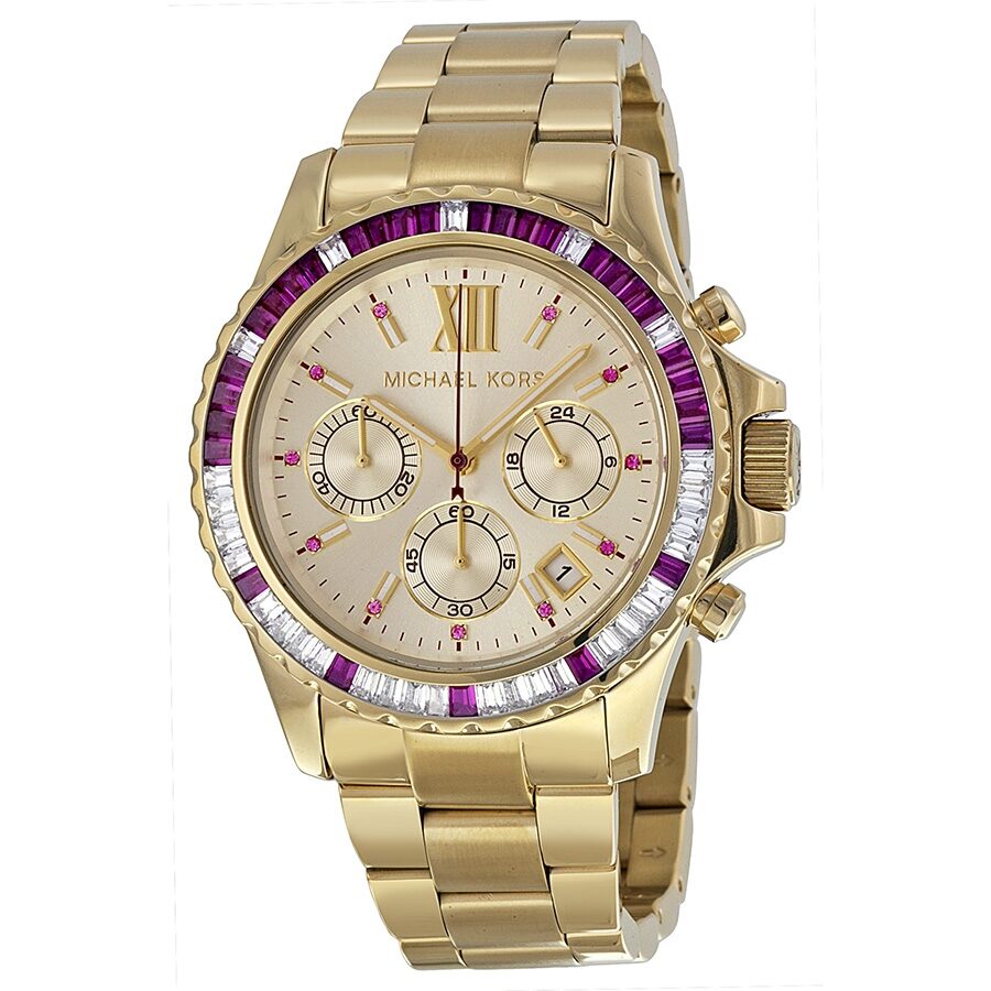 Michael Kors Everest Chronograph Champagne Dial Gold-tone Ladies Watch Main image