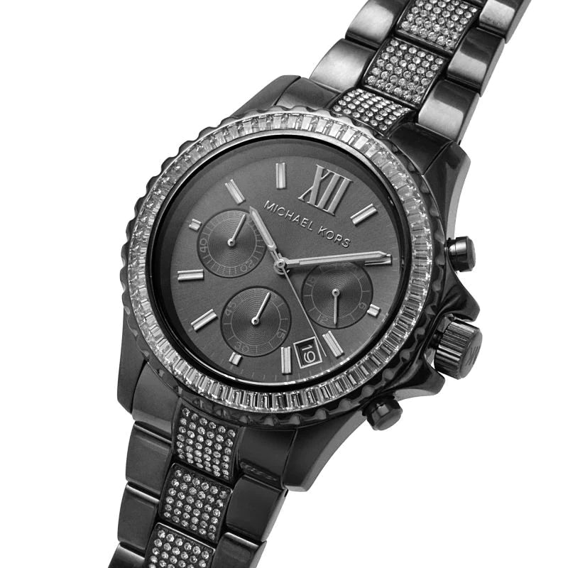 Michael Kors Everest Chronograph Quartz Crystal Black Dial Ladies Watch MK6974 Secundaire afbeelding
