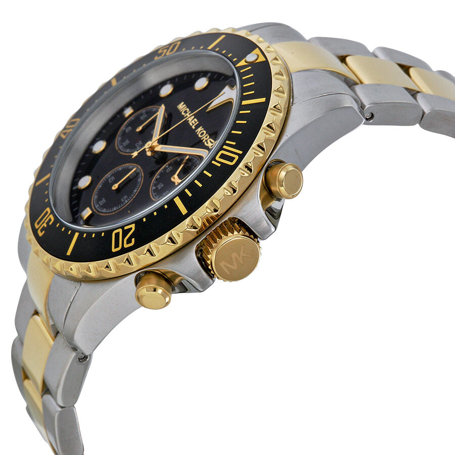 Michael Kors Everest Oversized Chronograph Black Dial Two-tone Men's Watch MK8311 Secundaire afbeelding