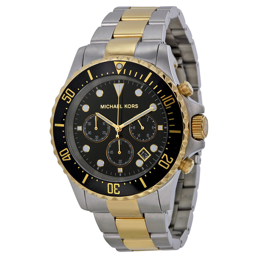 Michael Kors Everest Oversized Chronograph Black Dial Two-tone Men's Watch MK8311