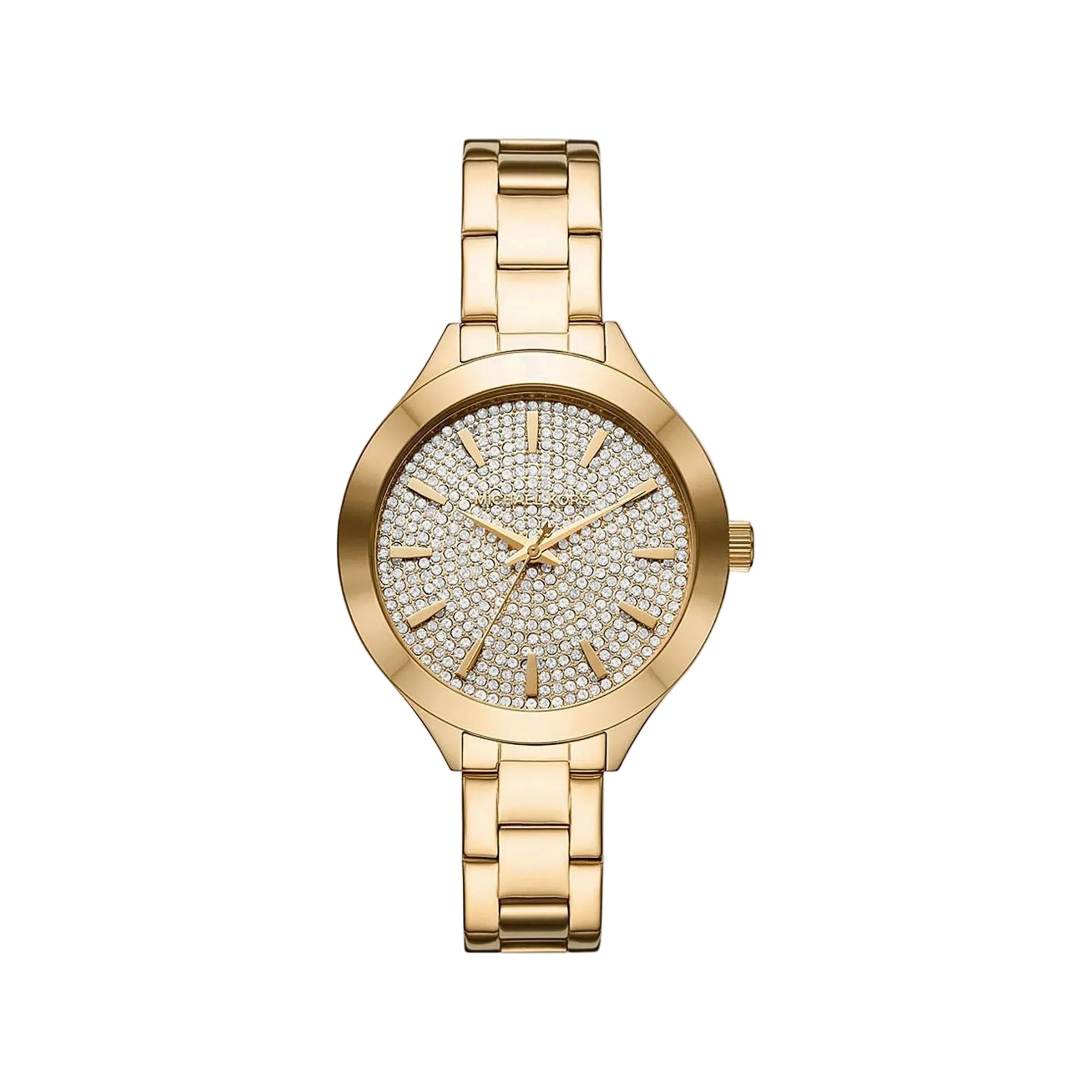 Michael Kors Key Biscayne dameshorloge in goudkleur - MK1046 Hoofdafbeelding