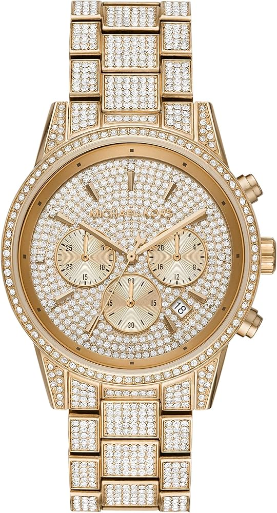 Michael Kors Ritz Pavé Gold-Tone Women's Watch - MK6747 Hoofdafbeelding