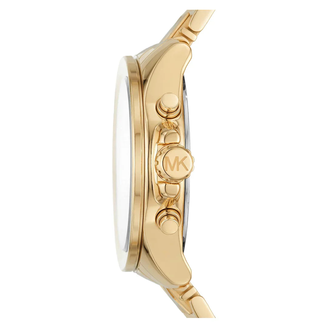Michael Kors oversized dameshorloge met ruitmotief in goudkleur - MK6952 Secundaire afbeelding
