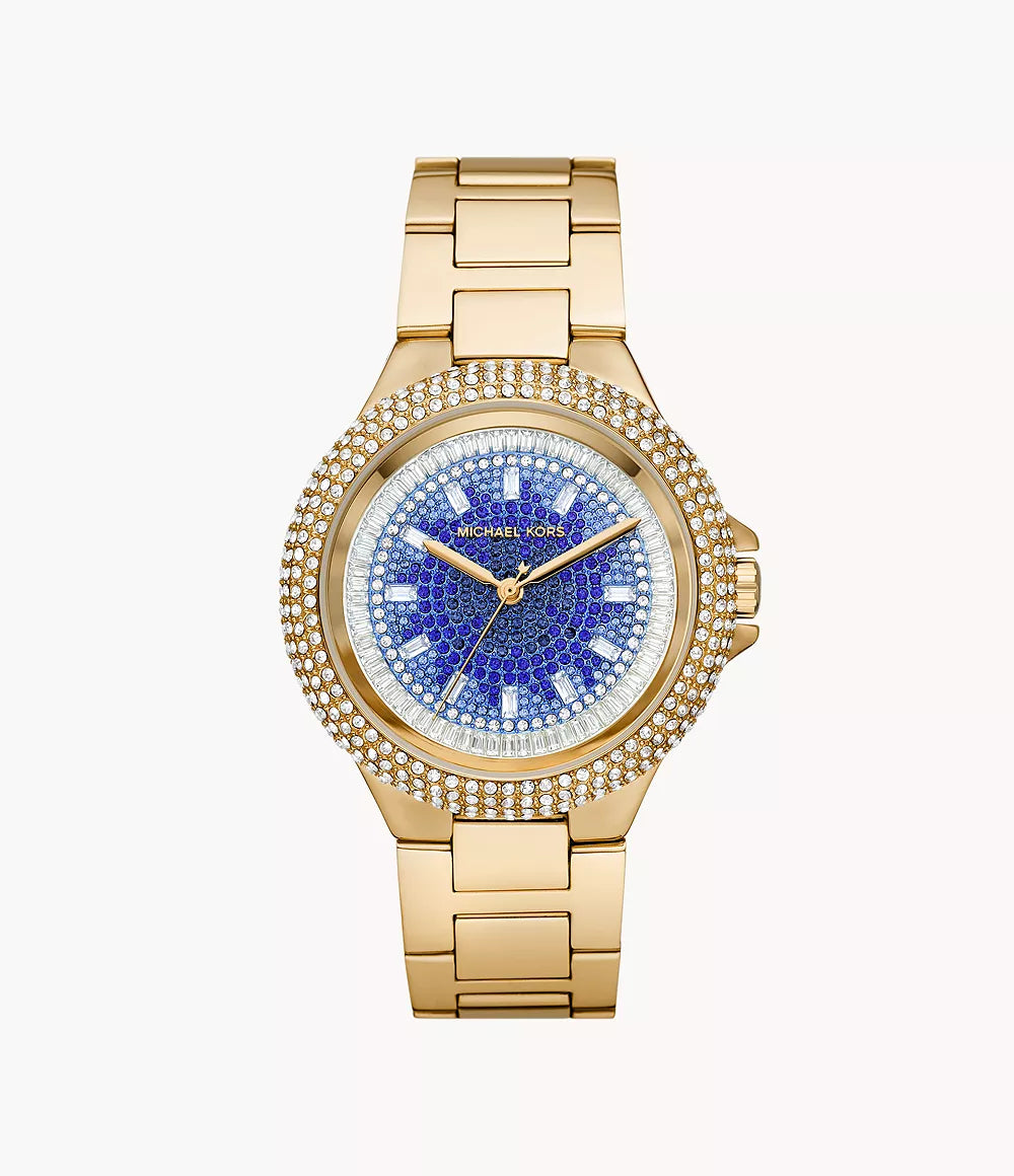 Michael Kors Oversized Camille Ombré Pavé dameshorloge in goudkleur - MK7341 Hoofdafbeelding