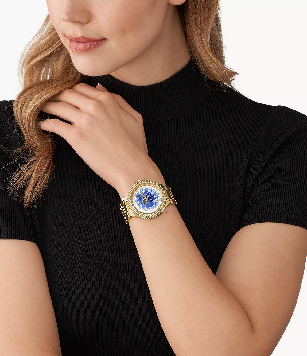 Michael Kors Oversized Camille Ombré Pavé Gold-Tone Women's Watch - MK7341