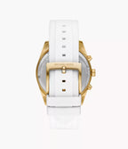 Michael Kors Oversized Hadyn Pavé Gold-Tone and Silicone Women's Watch - MK7484
