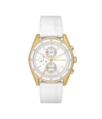 Michael Kors Oversized Hadyn Pavé Gold-Tone and Silicone Women's Watch - MK7484
